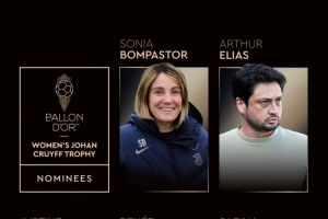 金球奖女足最佳教练候选：魏格曼、斯莱格斯、邦帕斯托在列