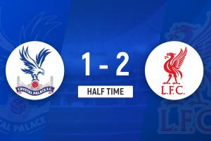 半场-利物浦2-1水晶宫 埃基蒂克闪击+首球弗林蓬建功维尔茨献助攻