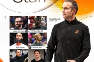 太阳公布25-26赛季教练组名单：奥特主教练+穆斯卡拉等7位助教