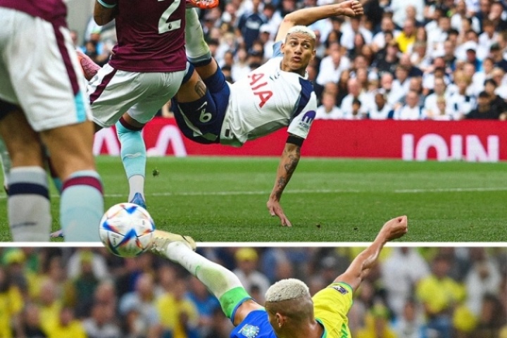 🤸梦回世界杯！英超官方晒理查利森两记倒钩剪影：这集看过！