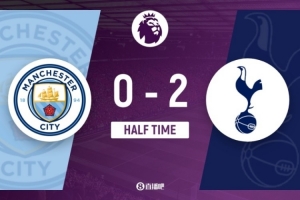 热刺连续5场联赛客战曼城进球≥2，上一个是1980-2000年的桑德兰