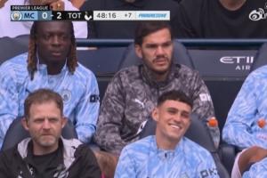 福登发笑原因：可能听到热刺球迷唱