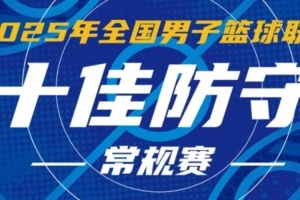 NBL常规赛十佳防守：大卫-詹姆斯一人防一队 宋宇卓排球式大帽
