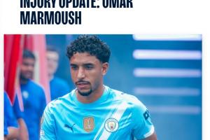 曼城官方：马尔穆什膝盖受伤，将缺席曼市德比