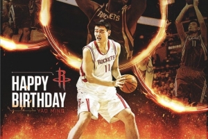 球队名宿！休斯敦火箭官方祝福姚明45岁生日快乐！