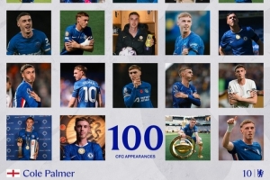 4700万欧购入已45球28助攻！切尔西官推纪念帕尔默百场里程碑