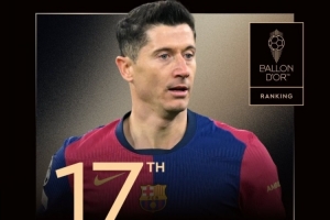 2025年金球奖第17名：37岁莱万，生涯第九次提名