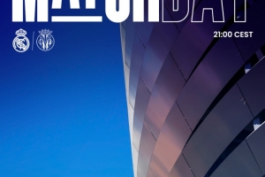 剑指三分！皇马发布对阵比利亚雷亚尔海报：重返伯纳乌