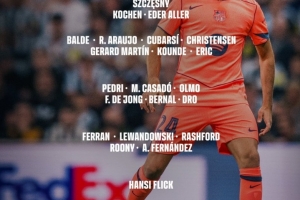 巴萨对阵塞维利亚名单：佩德里、拉什福德领衔，亚马尔缺战